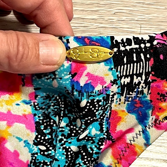 JESSICA SIMPSON โข Graffiti Bikini - Racerback Top + Full Bottom โข Size Small - Picture 4 of 16